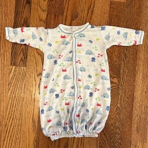 Convertible Gown Whale and Crab Print